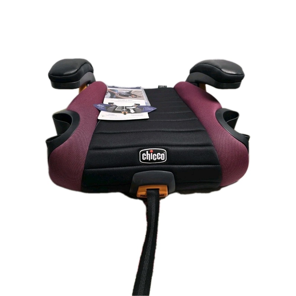 New Chicco GoFit Plus Backless Booster Car Seat In Burgundy Up To 40 lbs